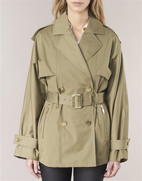 michael kors green trench coat